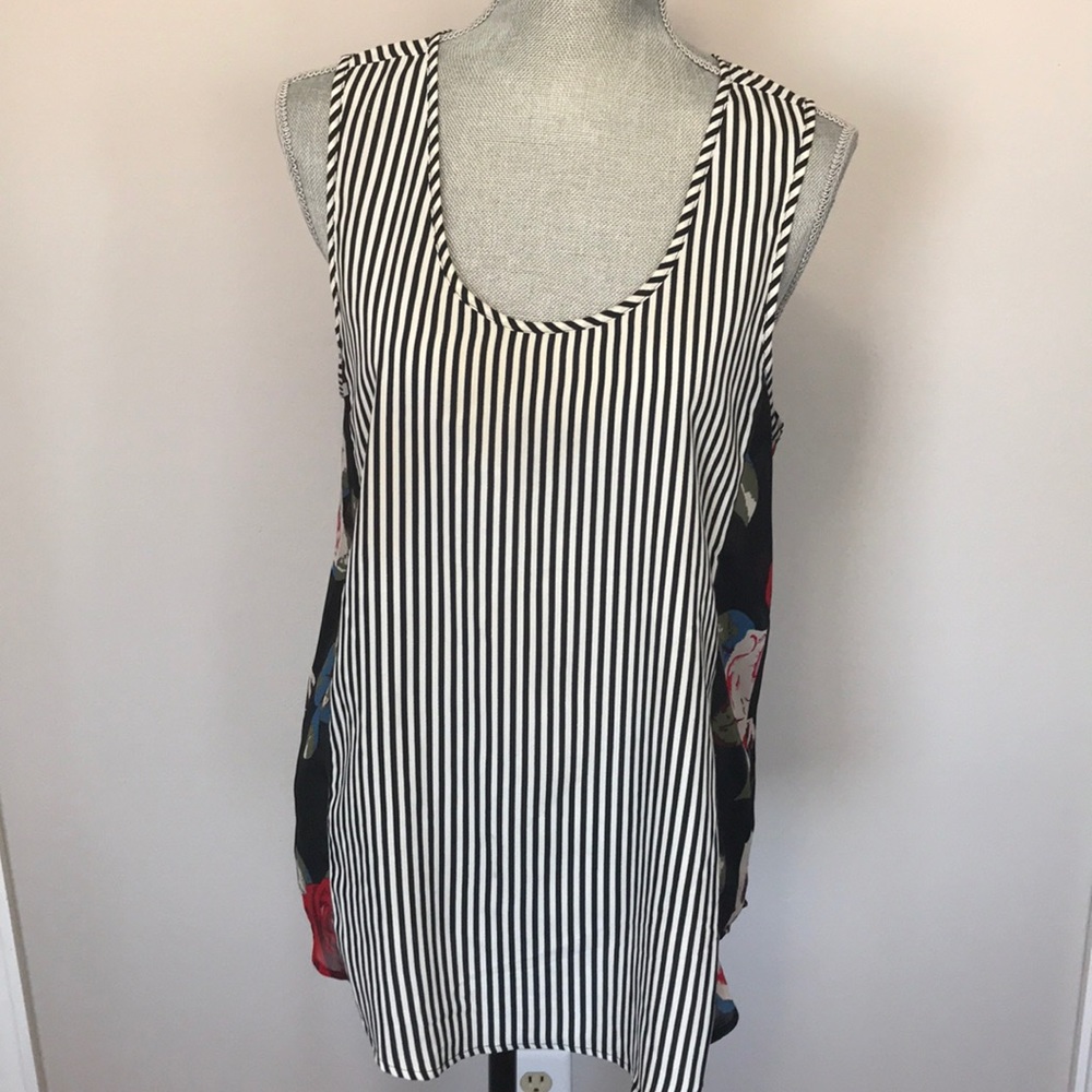 Mixed pattern chic tank